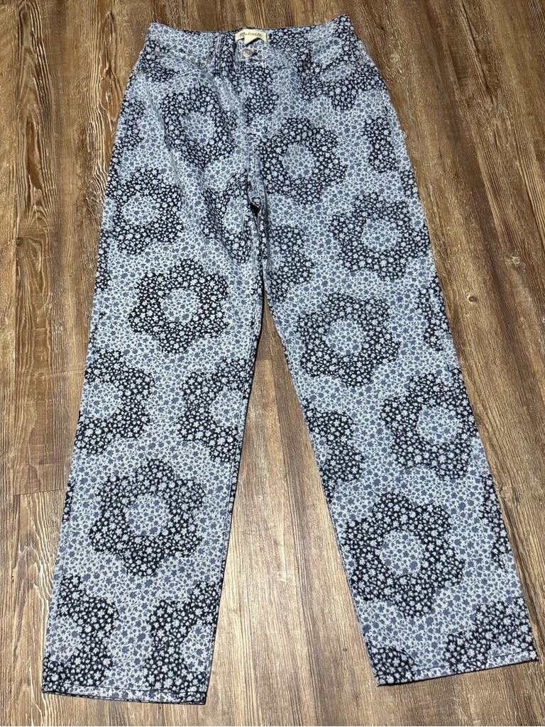 Madewell The Perfect Vintage Straight Jeans Women's 26 In Quilted Floral Wash